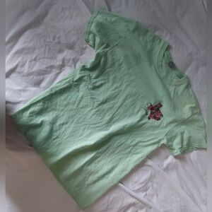 Mint Green T-Shirt with Floral Design